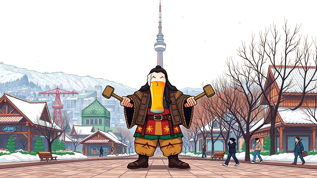 삿포로 여행 코스: 핵심만 쏙쏙! (cartoon 스타일)