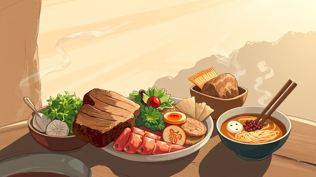 삿포로 맛집 탐방: 미식 천국! (illustration 스타일)