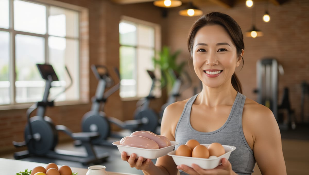 나이 들수록 필수! 7가지 영양소, 건강한 노년의 비밀 2 🏋️♀️ 단백질: 활력 넘치는 근육과 면역력의 핵심
